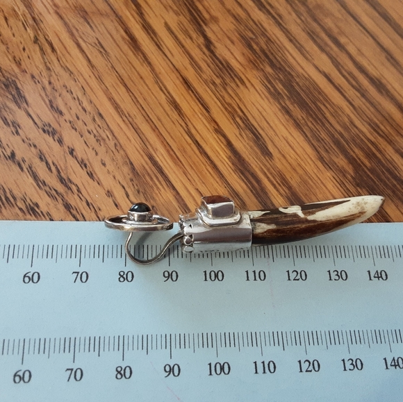 VINTAGE SAJEN 925 SOLID STERLING SILVER AFRICAN MUDD BEAD SLIDE - Picture 8 of 17